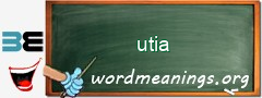 WordMeaning blackboard for utia